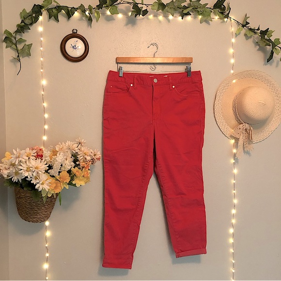 Seven 7 High-rise Skinny Crop Fuchsia Hot Pink Barbiecore Jeans - Picture 4 of 7